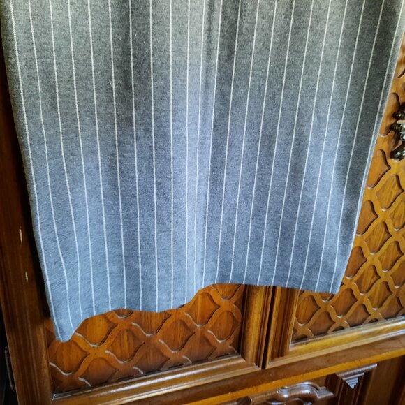 ZARA Gray Pinstripe Dolman Sleeve Pocket Cocoon Tunic Shift Dress - Size S - Picture 7 of 16